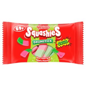 Swizzels UK Squashie Sour Cherry Apple Big Bags 60g 30ct